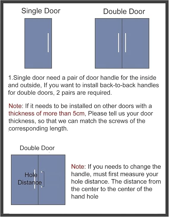 JYHHCYS Front Door/Entrance Modern Long Door Handles, Flat Shape Heavy Duty Aluminum Door Pull Push Bars, 60 80 120 150 180cm, Complete Kits (Color : Bronze, Size : 150cm(59in))