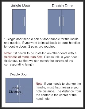 JYHHCYS Front Door/Entrance Modern Long Door Handles, Flat Shape Heavy Duty Aluminum Door Pull Push Bars, 60 80 120 150 180cm, Complete Kits (Color : Bronze, Size : 150cm(59in))