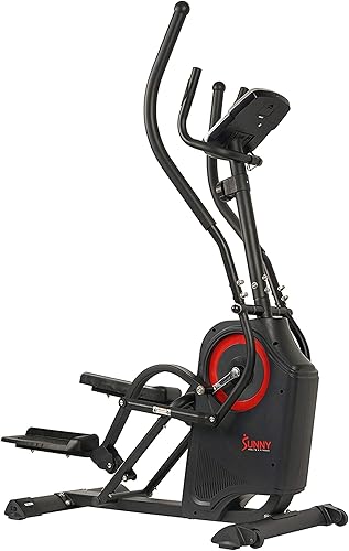 Miniatura 2 de Sunny Health & Fitness Cardio Climber Stepping Máquina de ejercicio elíptica para el hogar con 8 niveles de resistencia magnética, monitor de