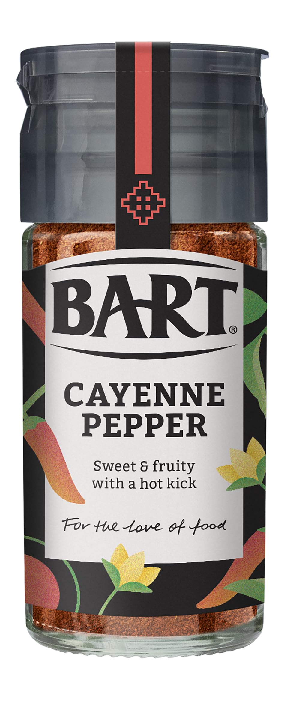 BART Cayenne Pepper - Pack of 6 x 36g - Sweet & Fruity, Ideal for Vegetable Soup & Curry