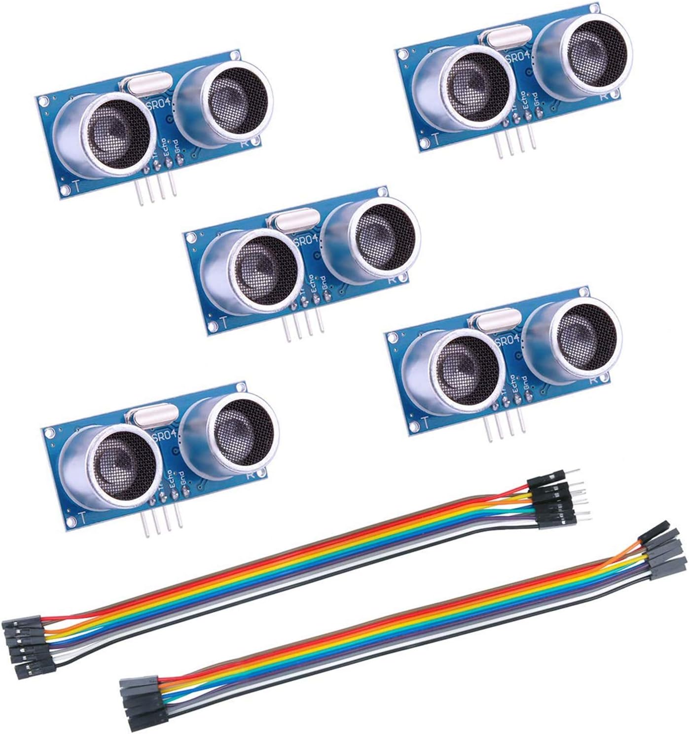 Hc-sr04 Ultrasonic Ranging Module Distance Sensor For Arduino UNO Mega2560 Robot,Set Of SR04*5 Modification Accessories