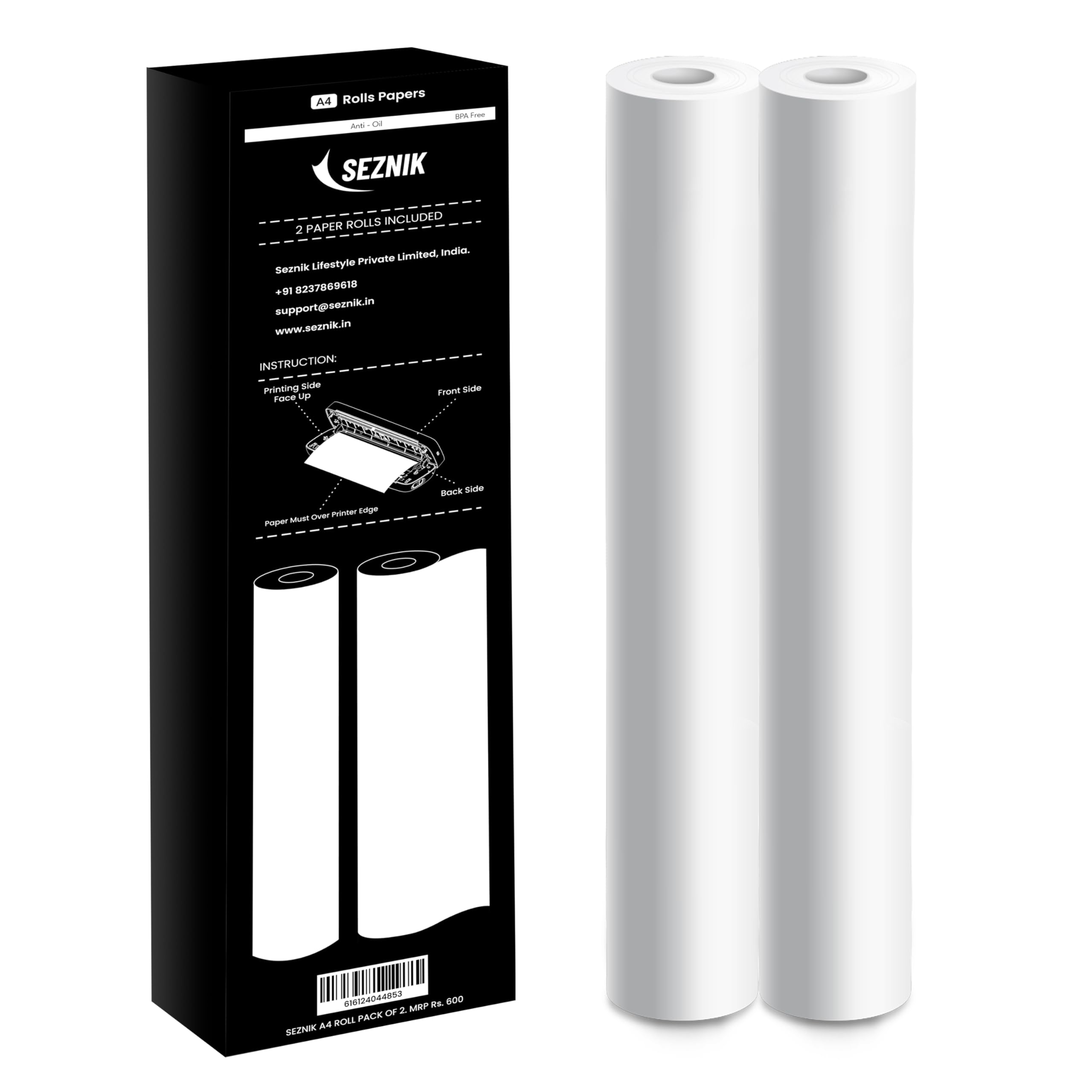 Seznik A4 Thermal Paper Roll, Printing Paper, 210 x Φ30mm, 2 Rolls, 8 inch Paper for A4 Portable Thermal Printer (A4 Rolled Thermal Paper)-image-17