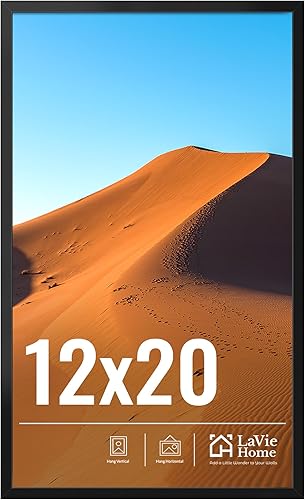 Miniatura 25 de LaVie Home Marco de fotos de 2 x 3, marco de fotos negro de 2 x 3 con plexiglás HD, marco de visualización de 2 x 3, 1 paquete, colección clásica