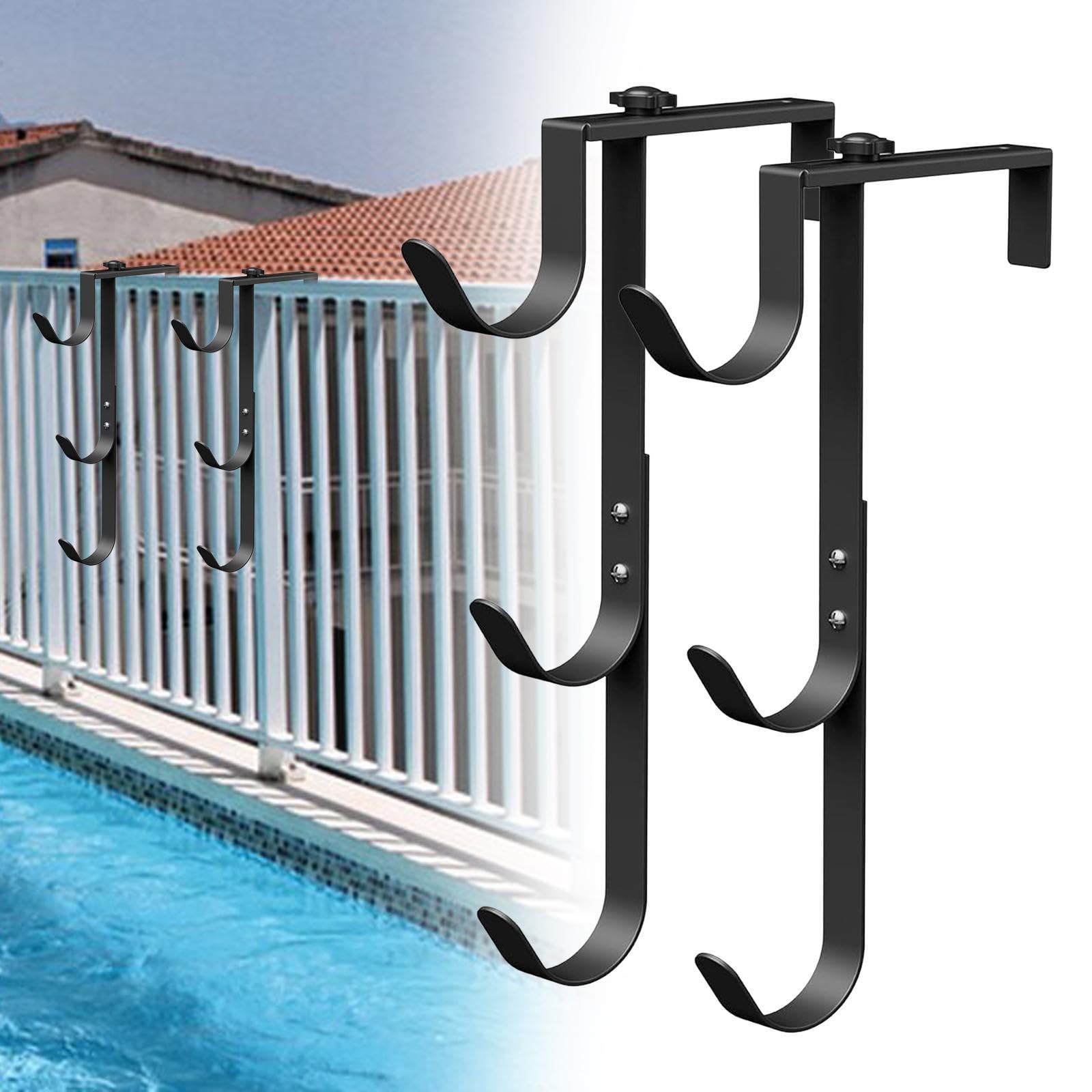 para Pértigas de Piscina, Soporte para Pértigas de Piscina para Skimmer de Piscina O Cerca