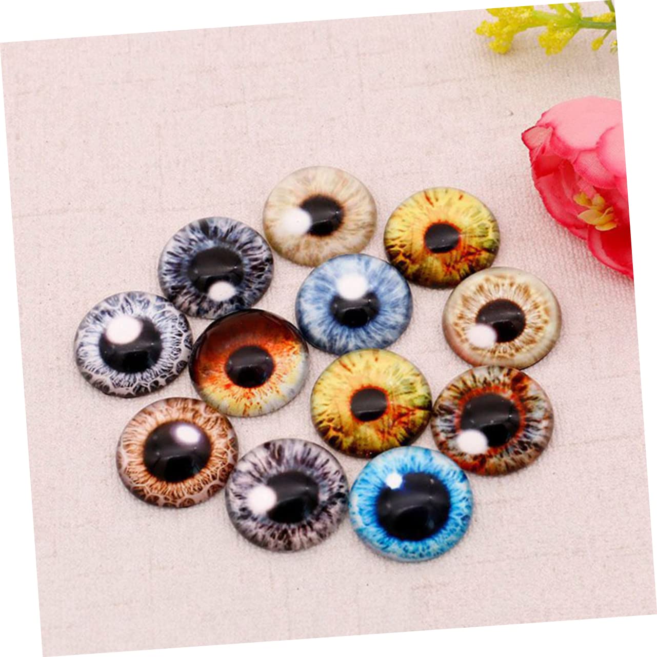 Anneome Ojos De Peluche Autoadhesivos Ojos Falsos De Simulación 18mm 100pcs/set Decoración De Juguetes