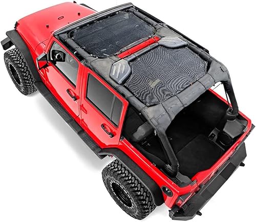 Savadicar JK - Parasol de malla, protector solar de malla, bloqueador UV, pantalla de bikini compatible con Jeep Wrangler JKU 2007-2018 de 4 disponible en Yaxa Venezuela
