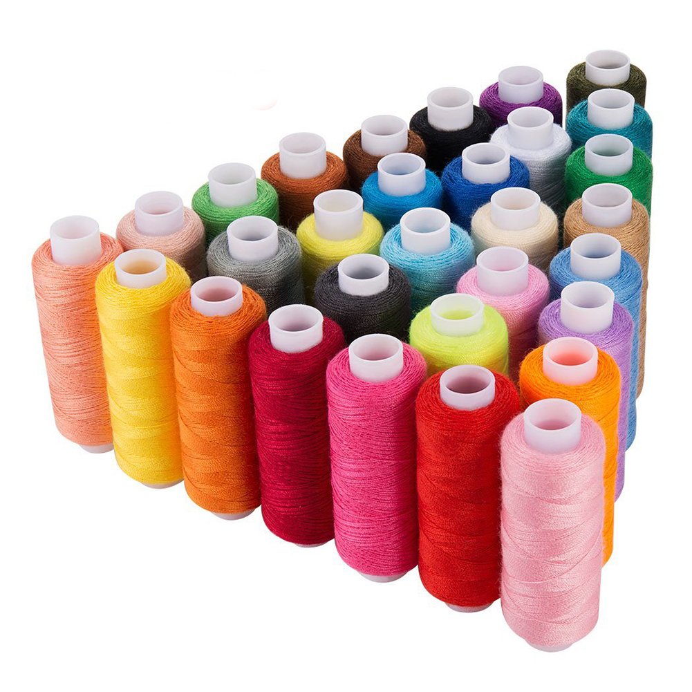 CTRLZS 30 Spool Sewing Thread, 250 Yard Each Assorted Spool Threads Sewing Thread Bobbins Of Colorful Assorted Thread Spool for Embroidery Machine Use:Multicolor