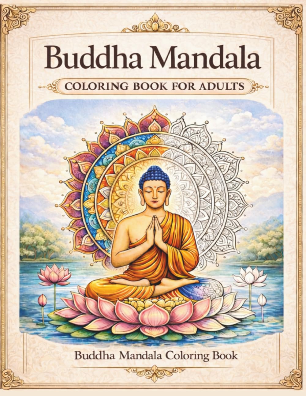 Buddha Mandala Coloring Book for Adults: Relaxing Meditation Designs for Stress Relief and Inner Peace
