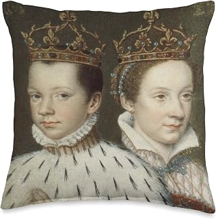 Mary, Queen of Scots & Her Husband Francis II Portrait Throw Pillow