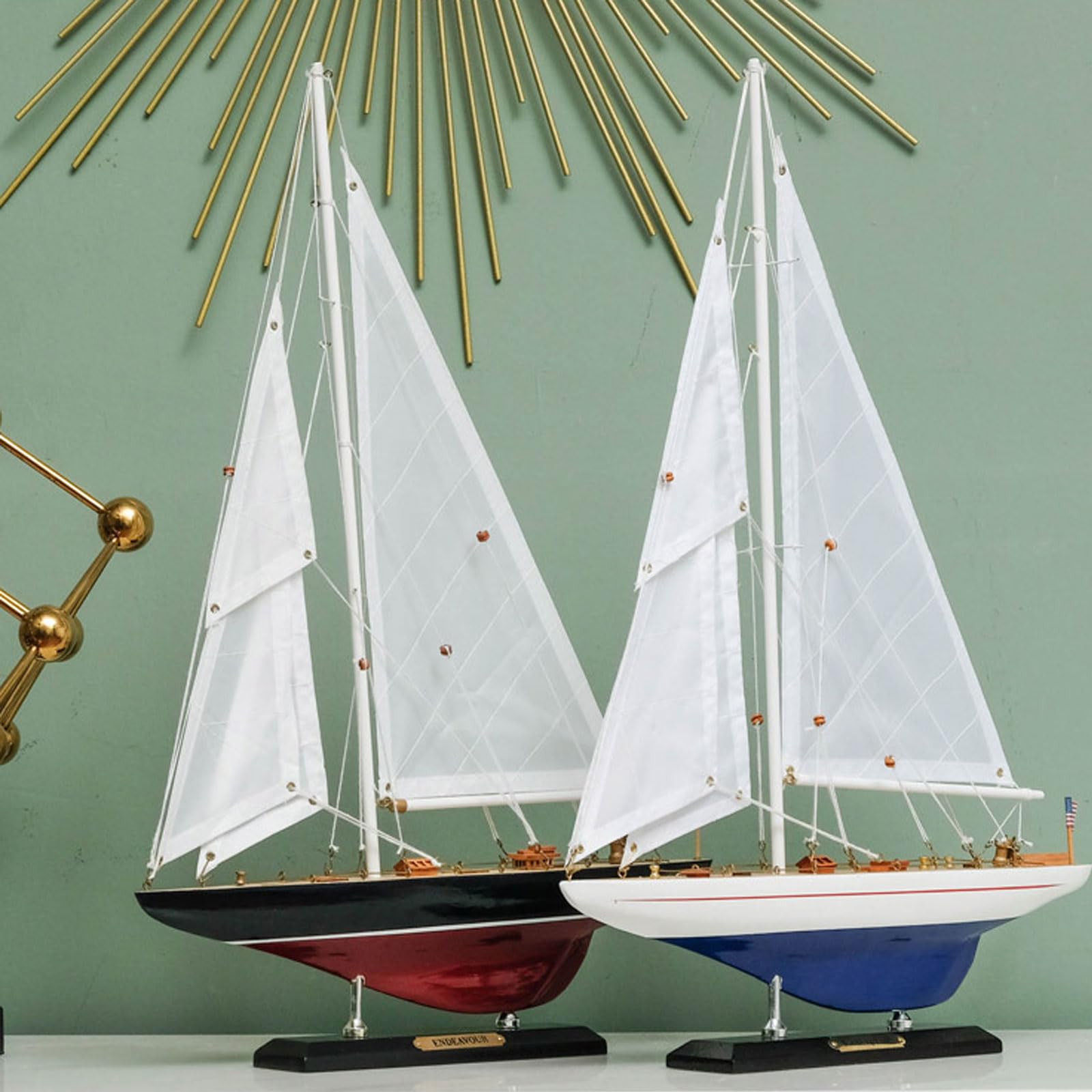 YLME Modellino di Veliero A Un Albero Simulazione di Barca A Vela in Legno Decorazioni Artigianali in Legno Moderne Decorazioni Nautiche Artigianali Decorazioni Creative per La Scrivania,B