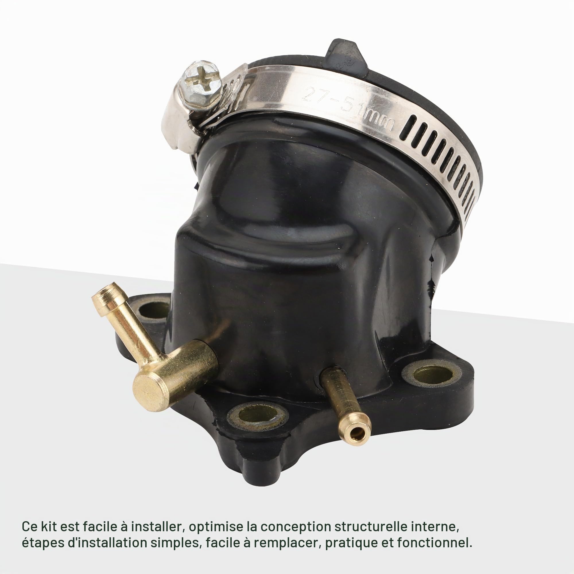 GOOFIT Tuyau De Collecteur D'admission Remplacement pour Vespa GT GTL GTS GTV 125cc-200cc Piaggio Beverly X8 X9 XE
