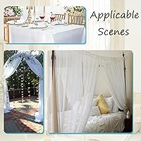 Vista 9 de Luvyohmee Cortina de cenefa transparente gris, bufanda de gasa de 216 pulgadas de largo, drapeada para fiesta/boda/cumpleaños/revelación/carnaval