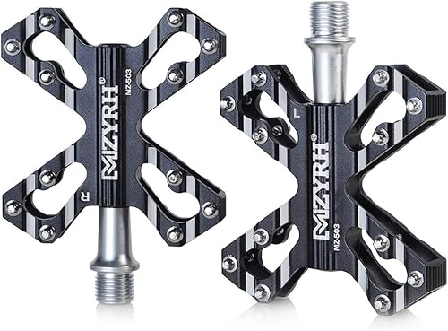 ThinkTop 3 rodamientos ultraligeros MTB BMX Road Mountain Bike Pedales plataforma de aluminio plano sellado siempre lubricado eje de rodamiento 916