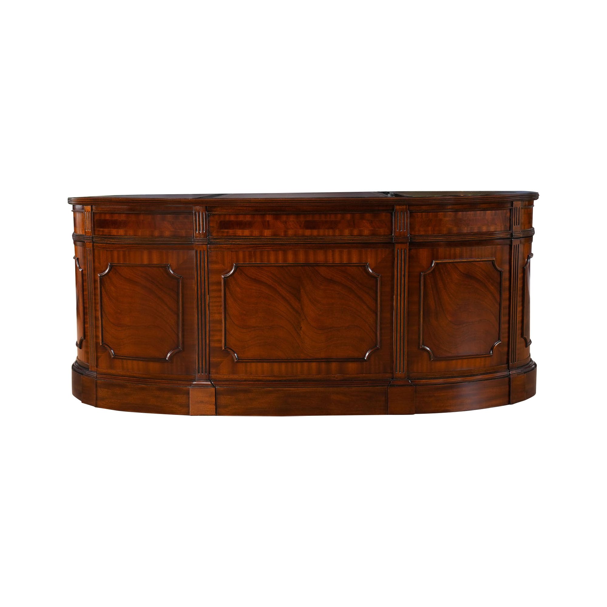 Niagara Furniture Mahogany Oval Leather Top Desk with Privacy Panel