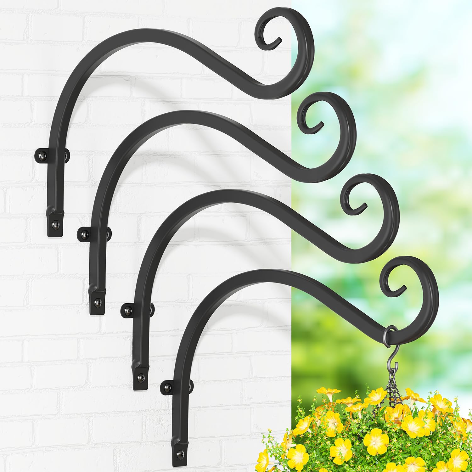 iDavosic.ly Plant Hangers Outdoor 4 Pack