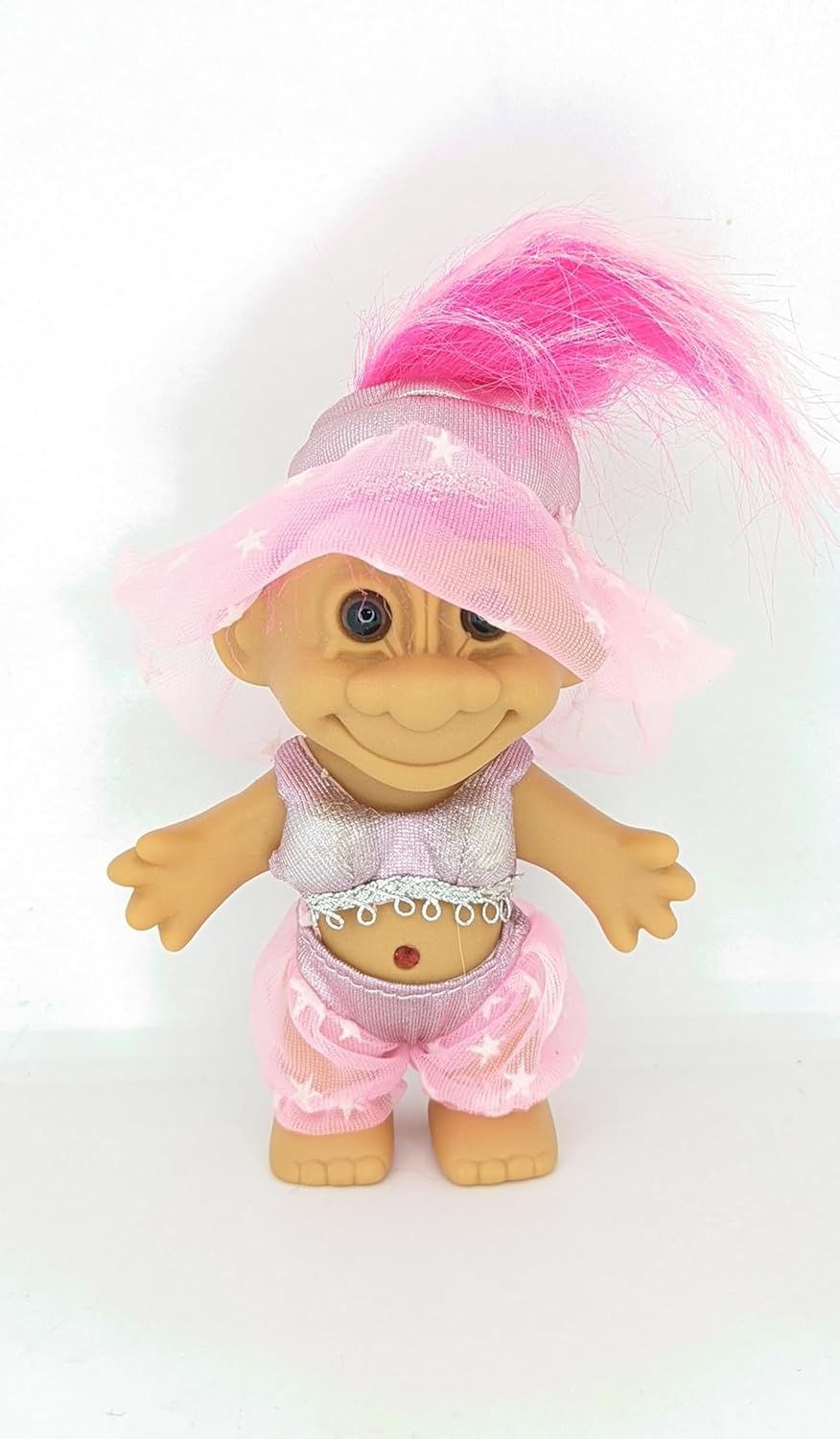 Generic Troll Doll Pink Hair Vintage Retro 5 inch Gift