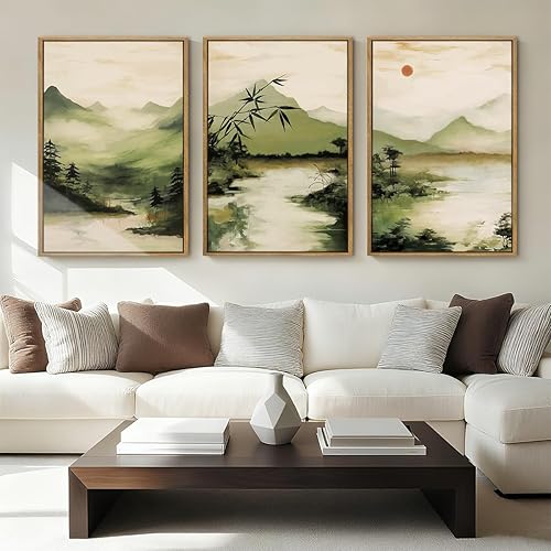 Miniatura 36 de ANHUIB Arte de pared de Jesús de 16 x 24 pulgadas, arte de pared de Jesús alimenta a los 5000, juego de 3 lienzos enmarcados, decoración de pared