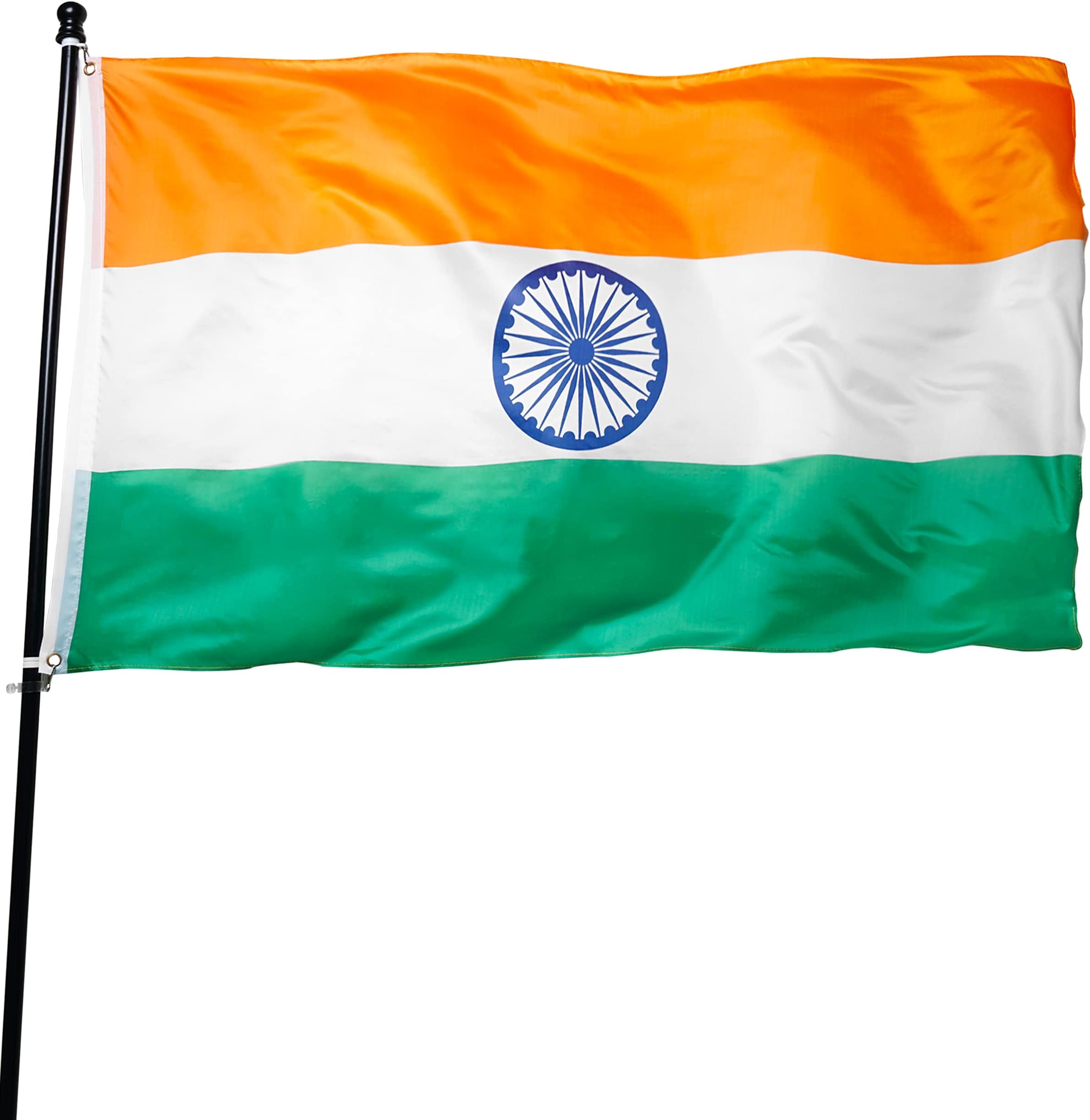DANF FLAG India 3ftx5ft Indian National s Polyester with Brass Grommets 3x5 Foot
