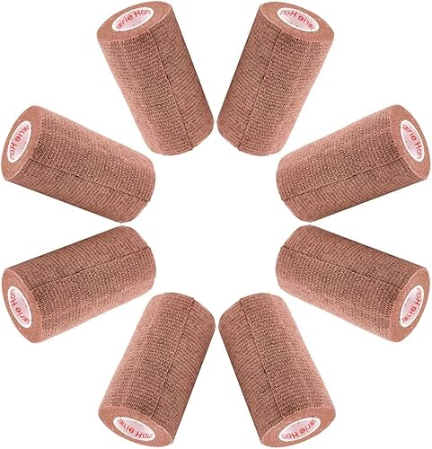 Miniatura 125 de Cinta adhesiva para veterinarios (negro) (paquete de 2) (4 pulgadas x 15 pies), autoadhesiva, adherente, cohesiva, flexible, autoadhesiva, rollo