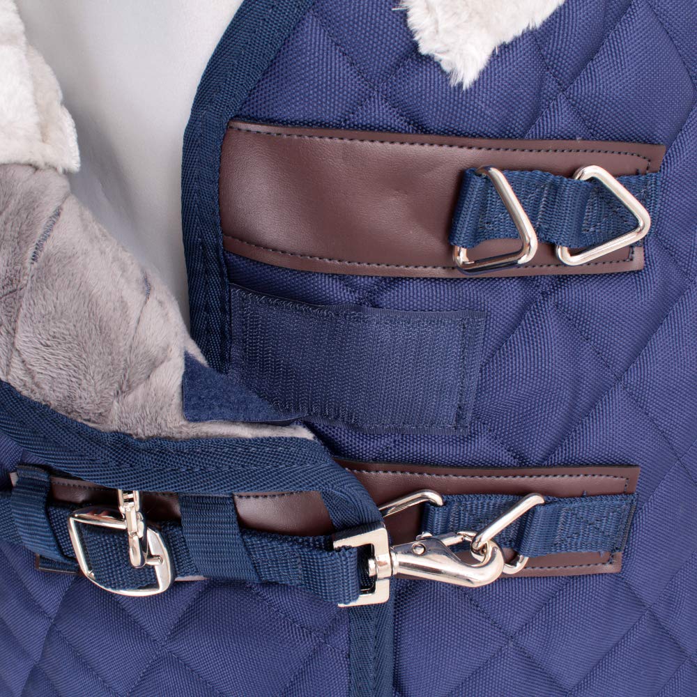 Weatherbeeta Comfitec Deluxe Diamond - Manta para Cama de Matrimonio (Cuello estándar), Color Azul Marino, 6'