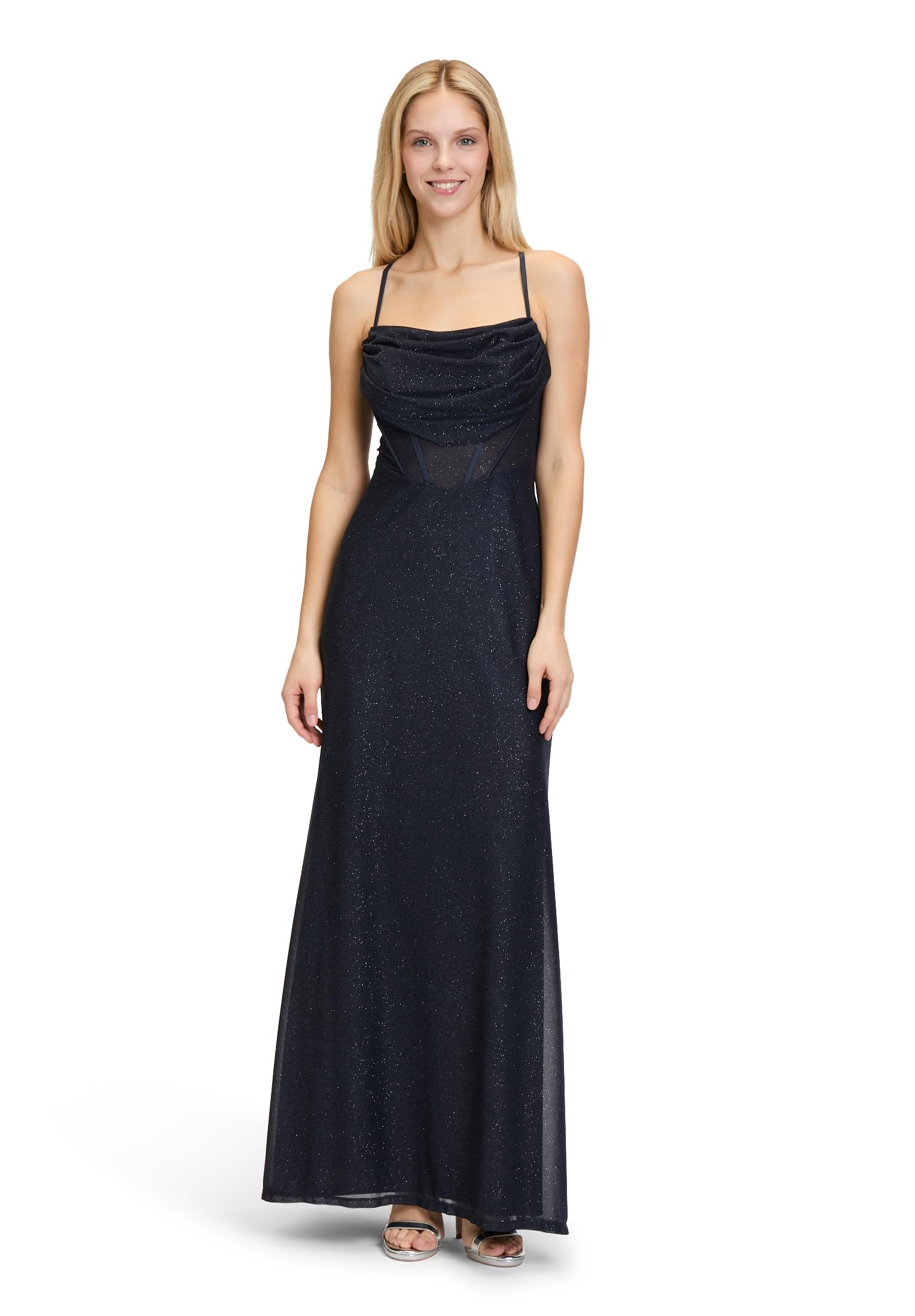 Vera Mont Damen Abendkleid im Glitzer-Look