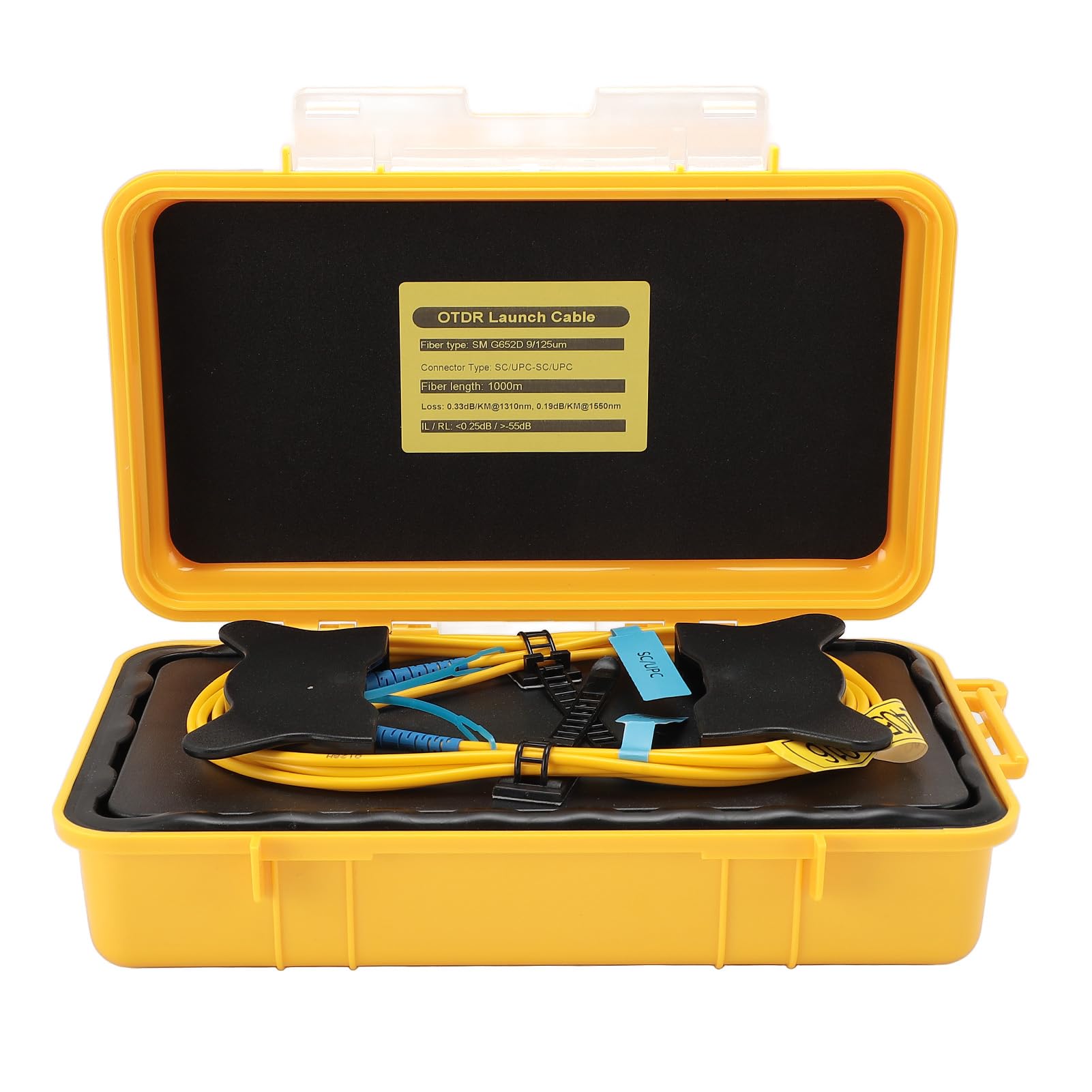 SC UPC to SC UPC 1000m OTDR Test Cable, Single Mode Fiber Optic Extension Cord, Good Sealing Performance Cable for LAN, WAN & MAN Optical Fiber Applications