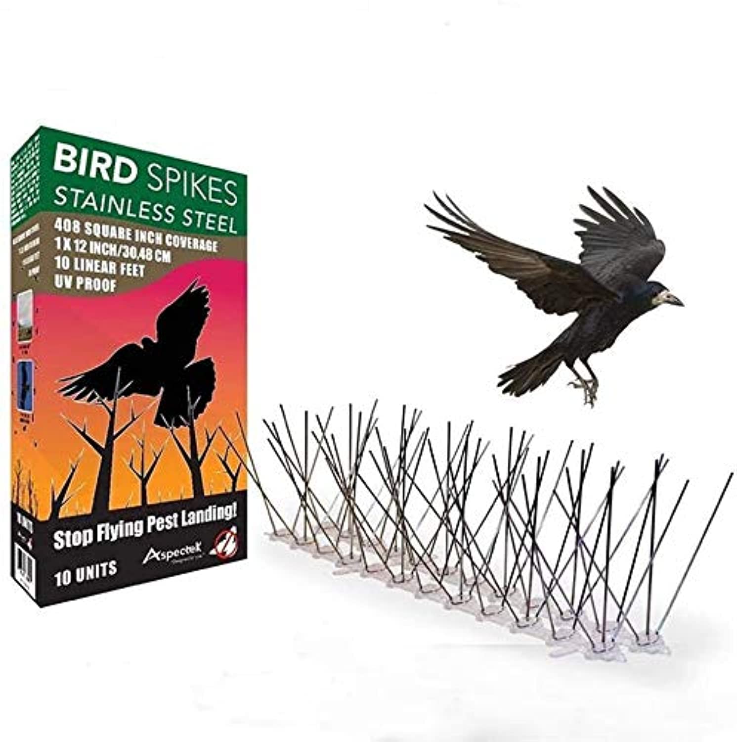 THERESA Stainless Steel Wire Anti Climb Spikes for Bird (6 Pieces)