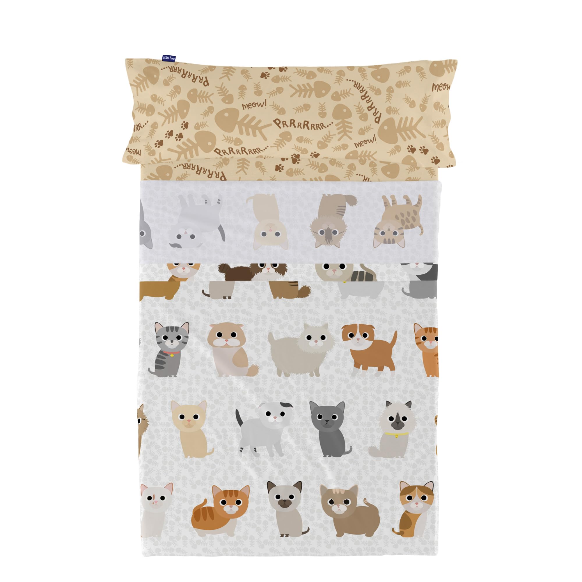 Cats Juego de sábanas 2 piezas 180x270 cm (Cama 105)