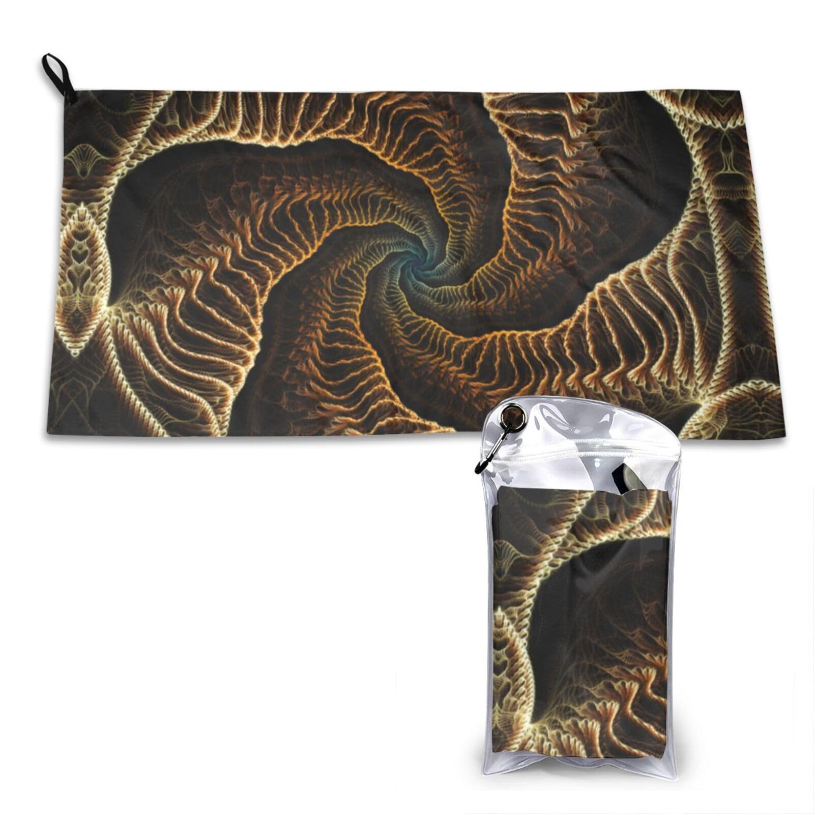 WXWJSHMGC Yellow Abstract Spiral Pattern Print Cooling Towel, Gym Towel,Cooling Towels For Neck, Soft Breathable Travel Cool Towel,Sports Towels For Gym,Camping