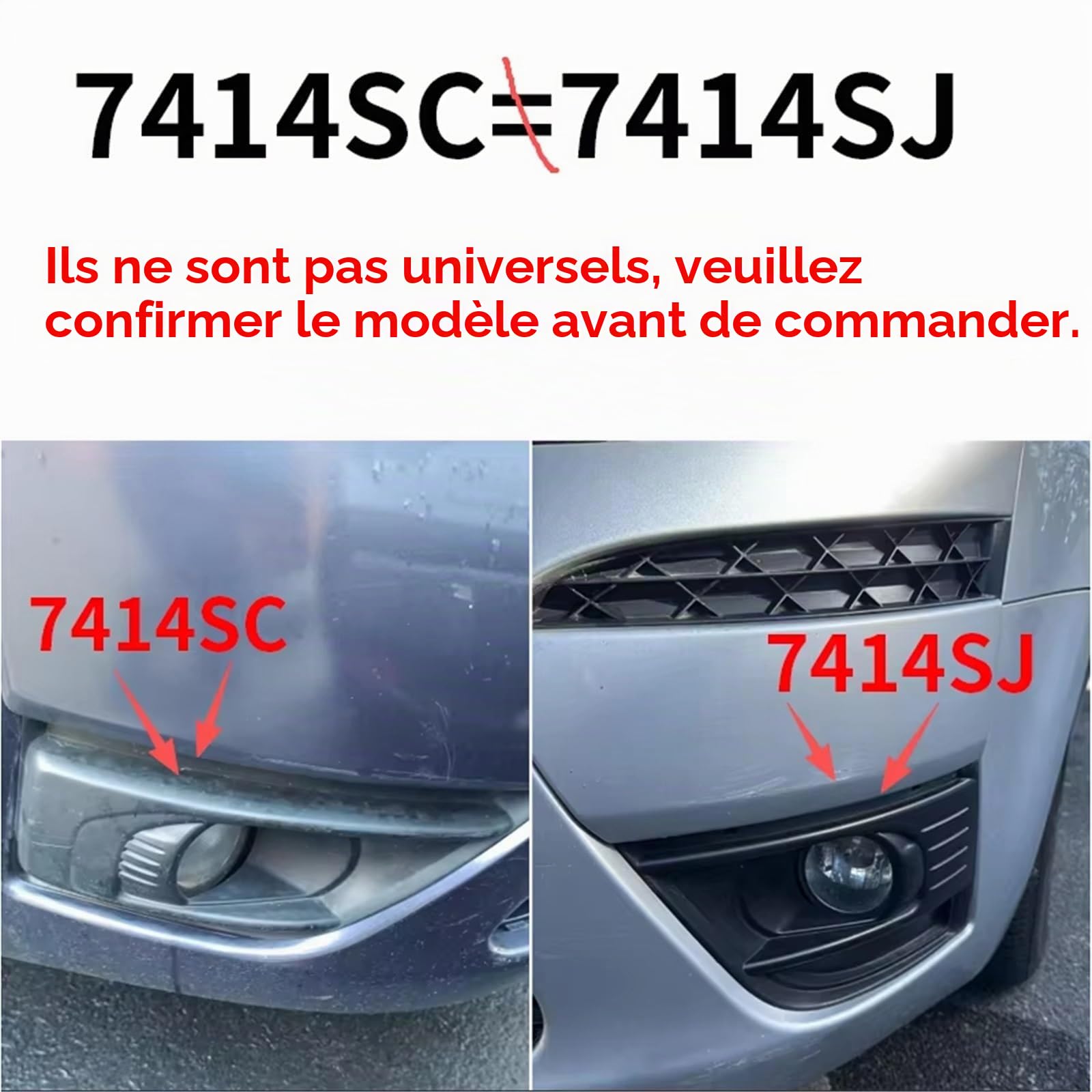 Grilles Pare-chocs Avant Compatible Avec Citroën C4 Pour Grand Pour Picasso 7414SJ 316262970111 Cadre De Grille De Phare Antibrouillard Avant Composant De Protection Décoratif