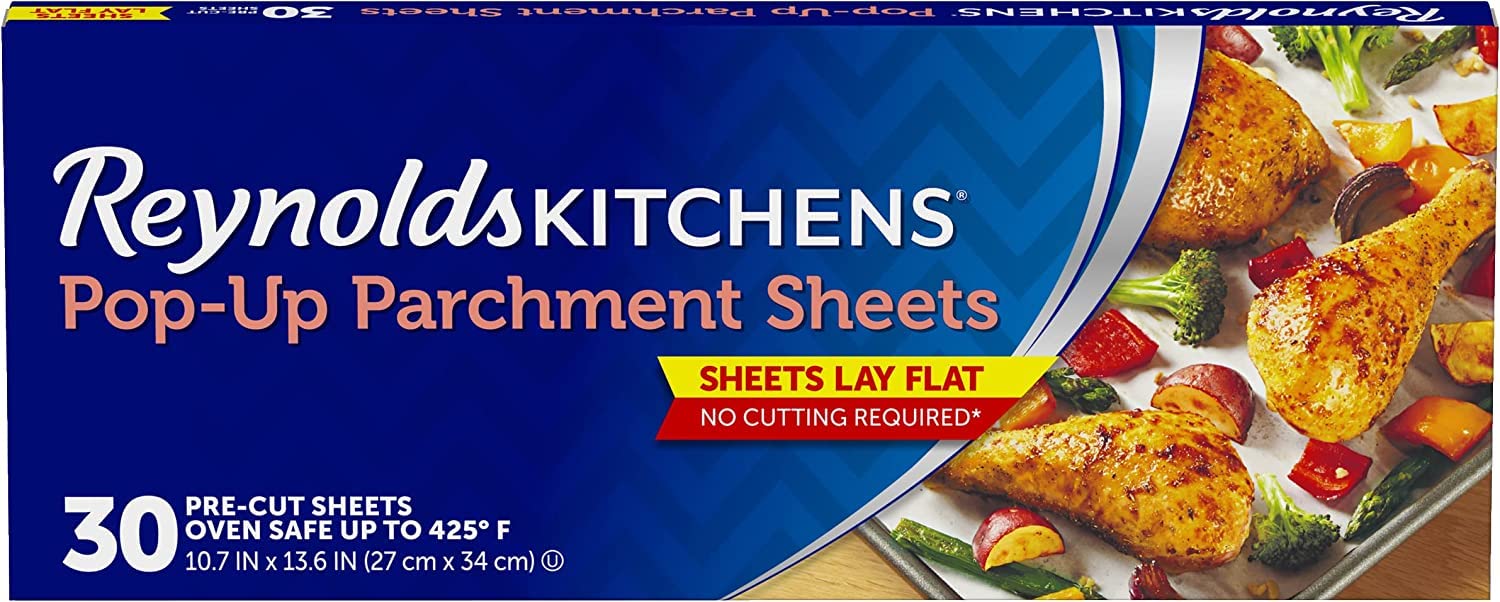 Reynolds Kitchens - Hojas de papel pergamino emergentes, 10.7 x 13.6 pulgadas, 30 hojas (paquete de 3)