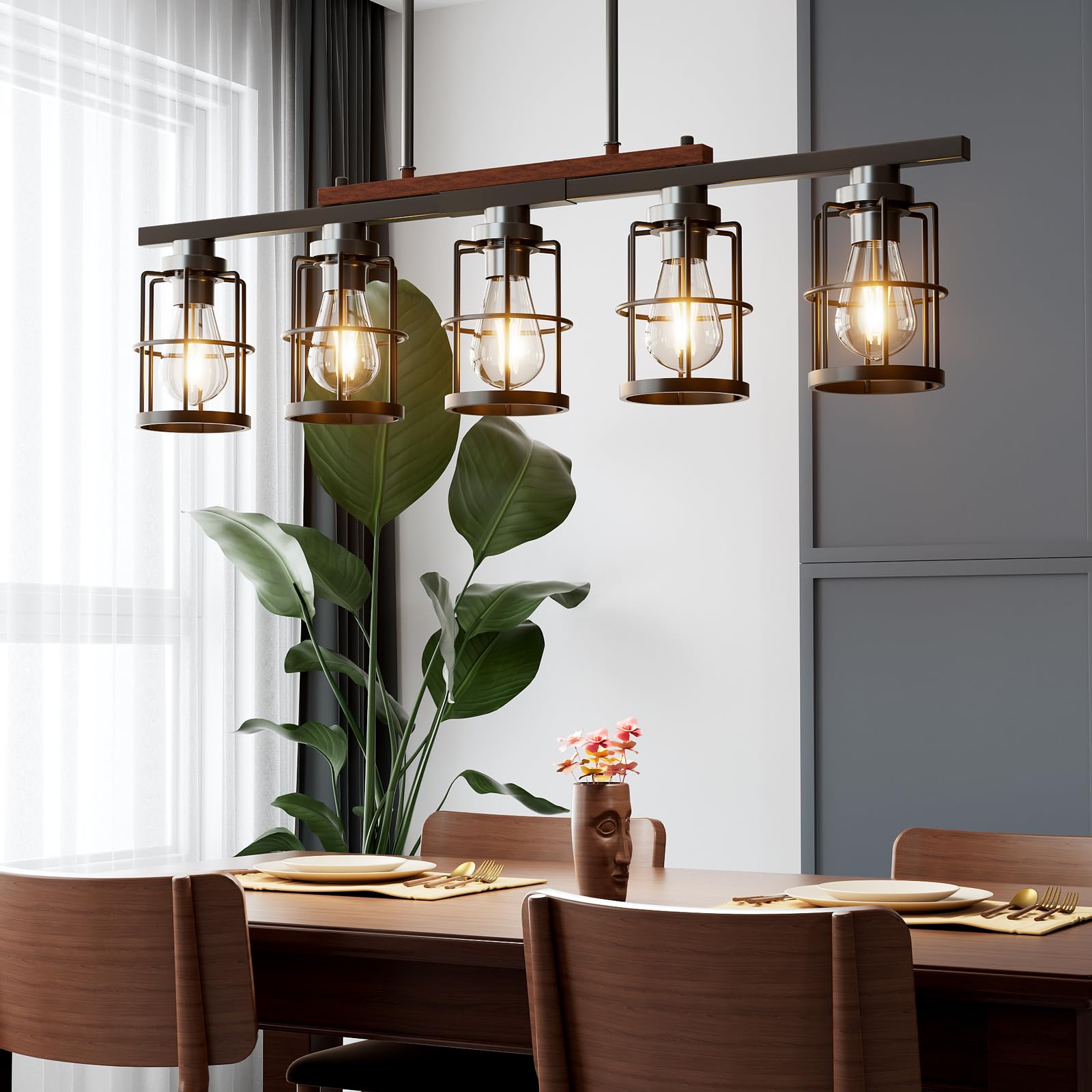 Tadpole Jump 5-Light Dining Room Light Fixture, Chandeliers for