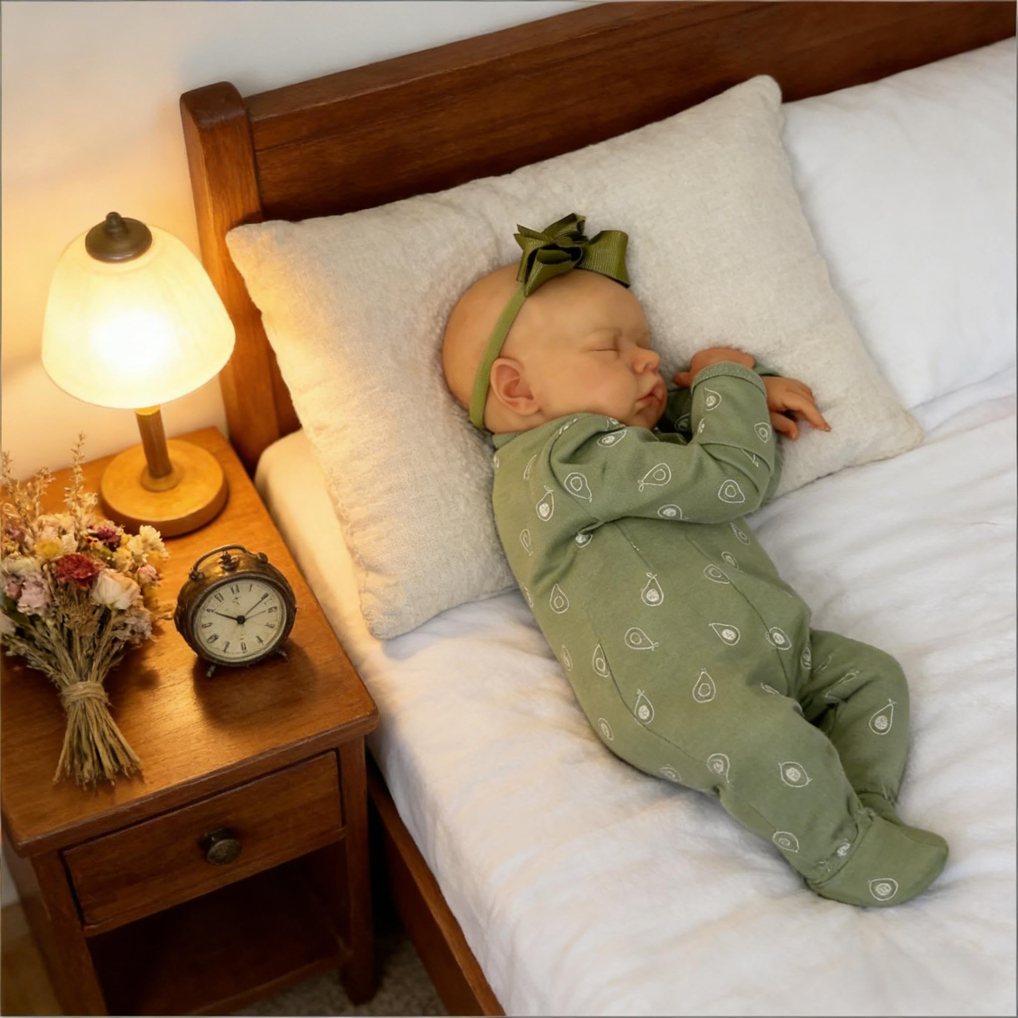 Reborn Baby Dolls silikonowe całe ciało, winylowe, 45 cm, realistyczne, śpiąca dziewczyna, prawdziwa lalka niemowlęca, realistyczna lalka noworodka, z akcesoriami do zabawek