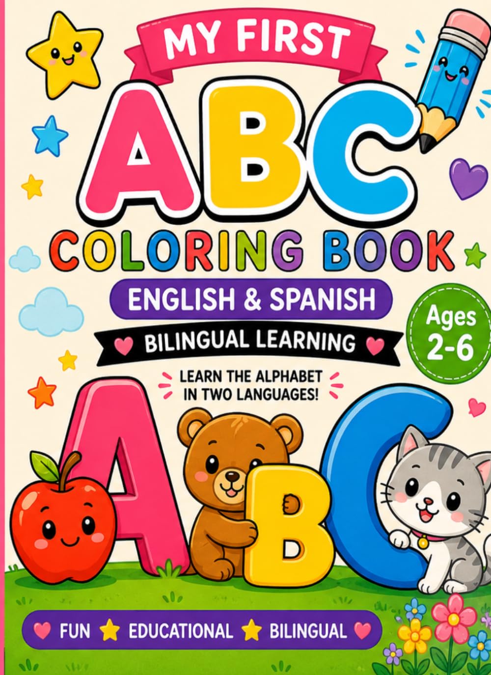 My First ABC Coloring Book: Learn the Alphabet in English & Spanish