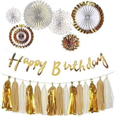 Amazon Wikrtoria 誕生日 飾り付け ガーランド ペーパーファン おしゃれ かわいい ハッピーバースデー Happy Birthday ペーパーフラワーパーティー 男の子 女の子 お祝い バースデー装飾セット ゴールド 風船 バルーン おもちゃ Amazon Wikrtoria 誕生日 飾り付け ガーランド ペーパーファン おしゃれ かわいい ハッピーバースデー Happy Birthday ペーパーフラワーパーティー 男の子 女の子 お祝い バースデー装飾セット ゴールド 風船 バルーン おもちゃ
