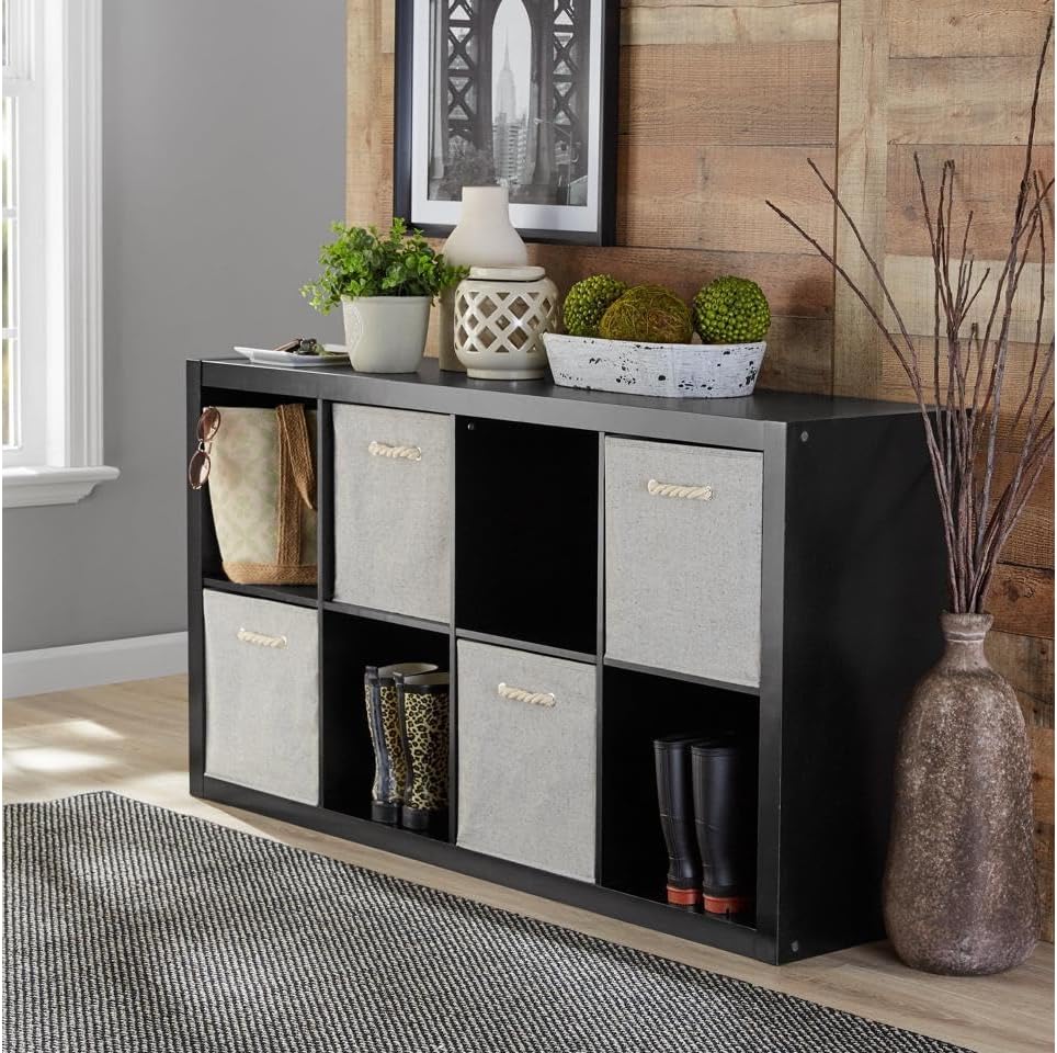 Better Homes and Gardens8-Cube Organizer, Solid Black