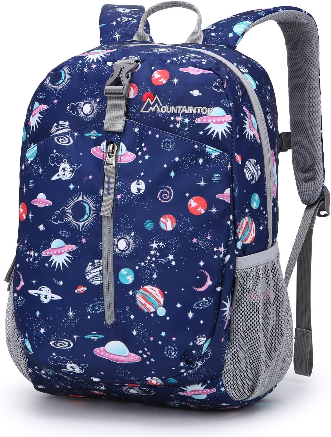 MOUNTAINTOP Mochila Infantil Mochila para Niños Niñas para 4-7 Años Mochila Infantil Montaña Ligera para Escolar Acampada Parque Multibolsillos con Bolsillo en el Pecho