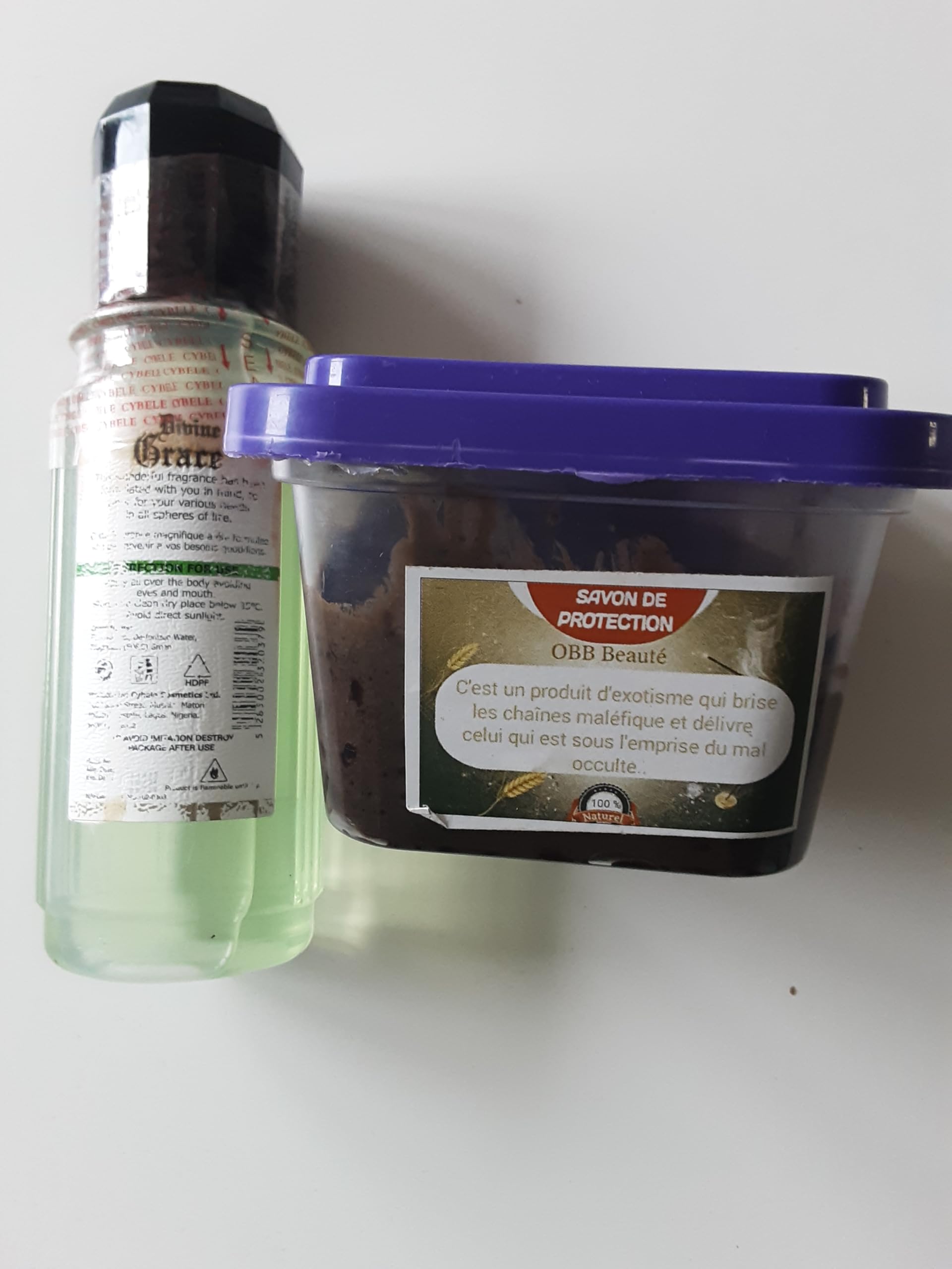OBB BEAUTÉ Duo Spirituel, Savon de Protection 200g et Parfum Divine Grâce 150ml,