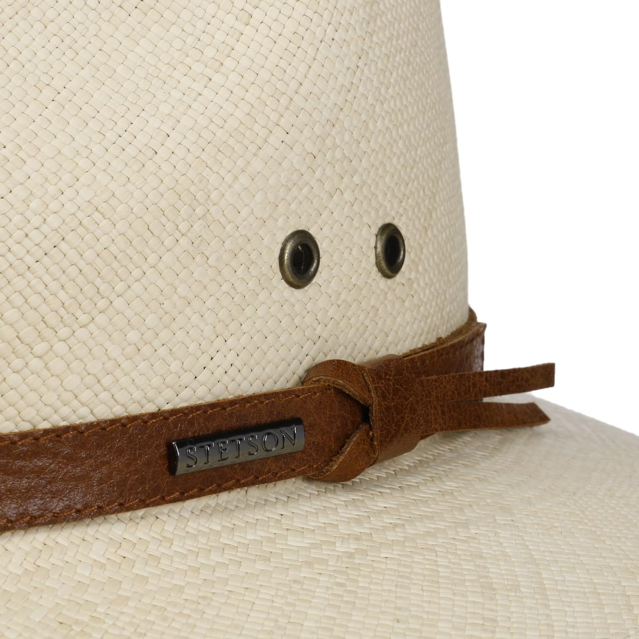 Stetson Chapeau Panama Classic Brisa Traveller Femme/Homme - Made in Ecuador D'Ete en Paille de Soleil avec Bandeau Cuir Printemps-ete Printemps Ete