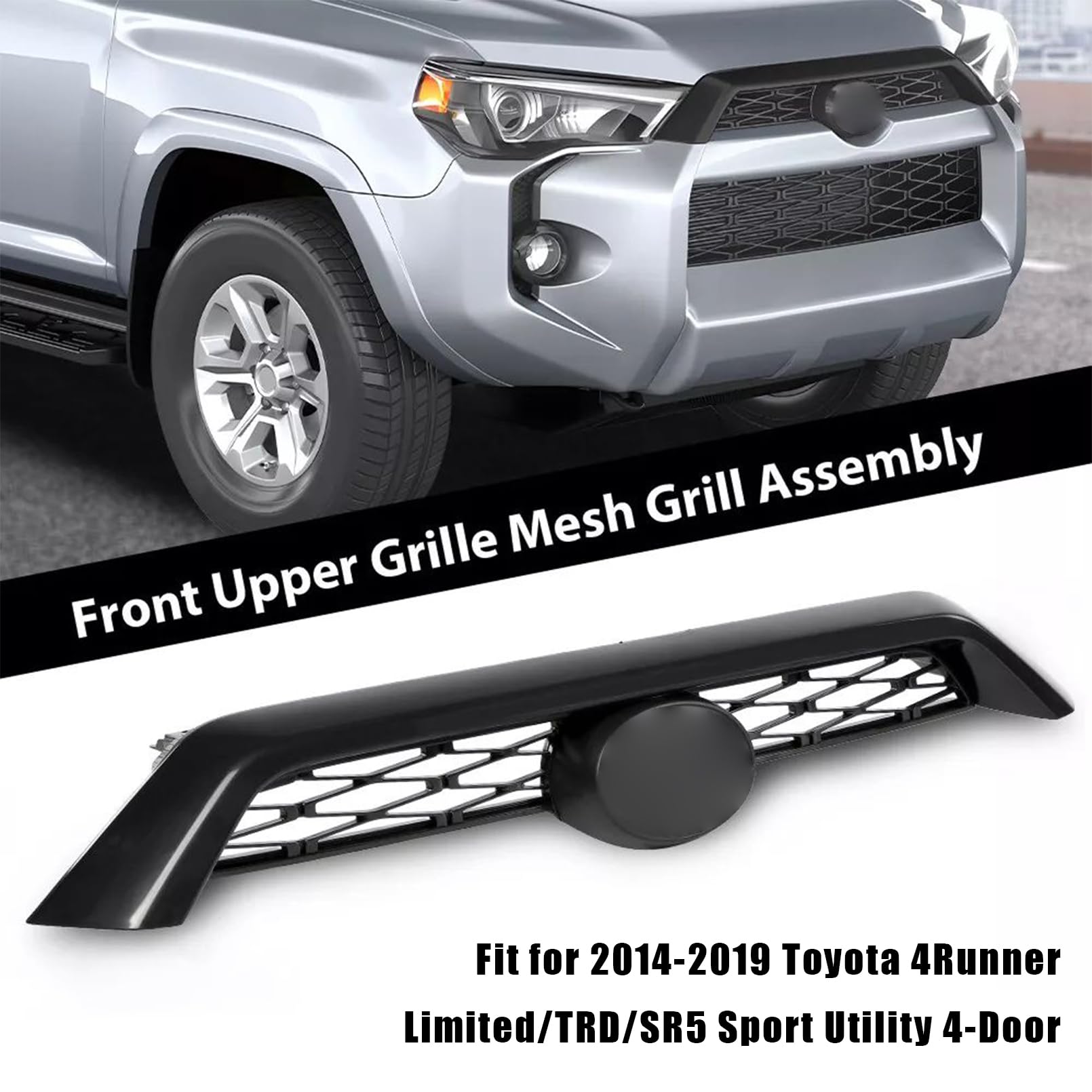 Chrome Front Bumper Strip Trim For 2014-2022 Toyota 4Runner Limited - Driver & Passenger Side Set