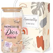 Spanish Bible Christian Gifts for Women - Glass Tumbler with Straw and Lid, Spanish Bible Verse Religious Gift for Women Teacher Sister Best Friend Coworkers Bestie Appreciation Birthday Christmas