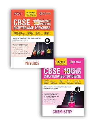 MTG CBSE 10 Years (2025-2016) Chapterwise Topicwise Solved Papers Class 12 Physics & Chemistry (Set of 2 Books) - CBSE Champion For 2026 Exam Free Video Solution of PYQs (As Per Latest Pattern) Paperback 24 March 2025