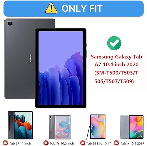 Miniatura 2 de BXIKEOPIU Funda para Samsung Galaxy Tab A7 de 10.4 pulgadas 20222020 (SM-T500T503T505T507T509), funda delgada de piel sintética con función de