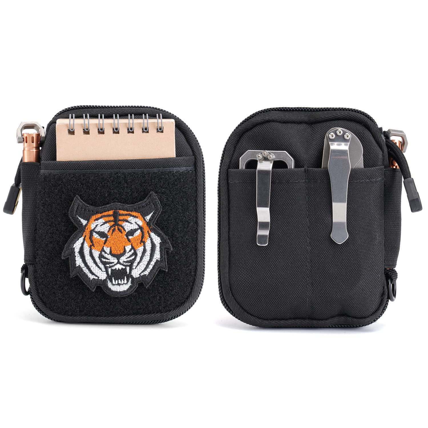 EDC Pouch, Pocket Organizer, Mighty Pouch for Men, EDC Bags with Velcro, Small Tool Pouch with D