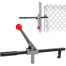Chain Link Fence Stretcher - Heavy Duty Ratcheting Wire Fence Tightener & Puller, Forged Steel Construction with Anti-Rust Coating, Easy One-Person Operation for Farm, Ranch, Garden, Yard Fence Repair