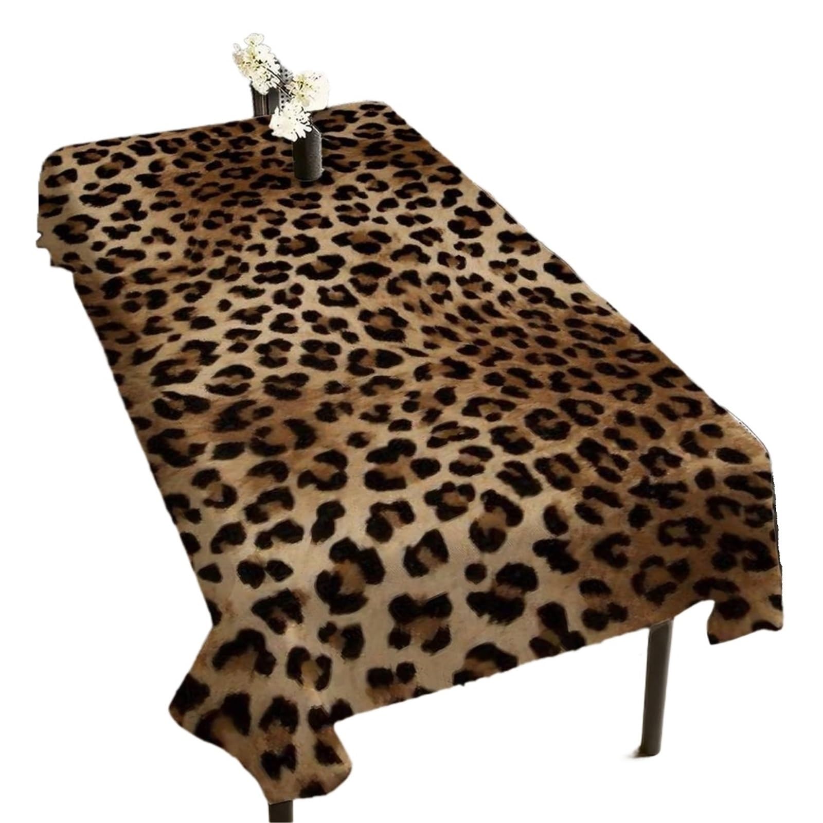 FOAAXSG Tablecloth Animal Leopard Print Multi-Use Rectangle Tablecloth - Waterproof For Dust Cover, Picnics & TemporaryTables(Color7,90x140 cm)