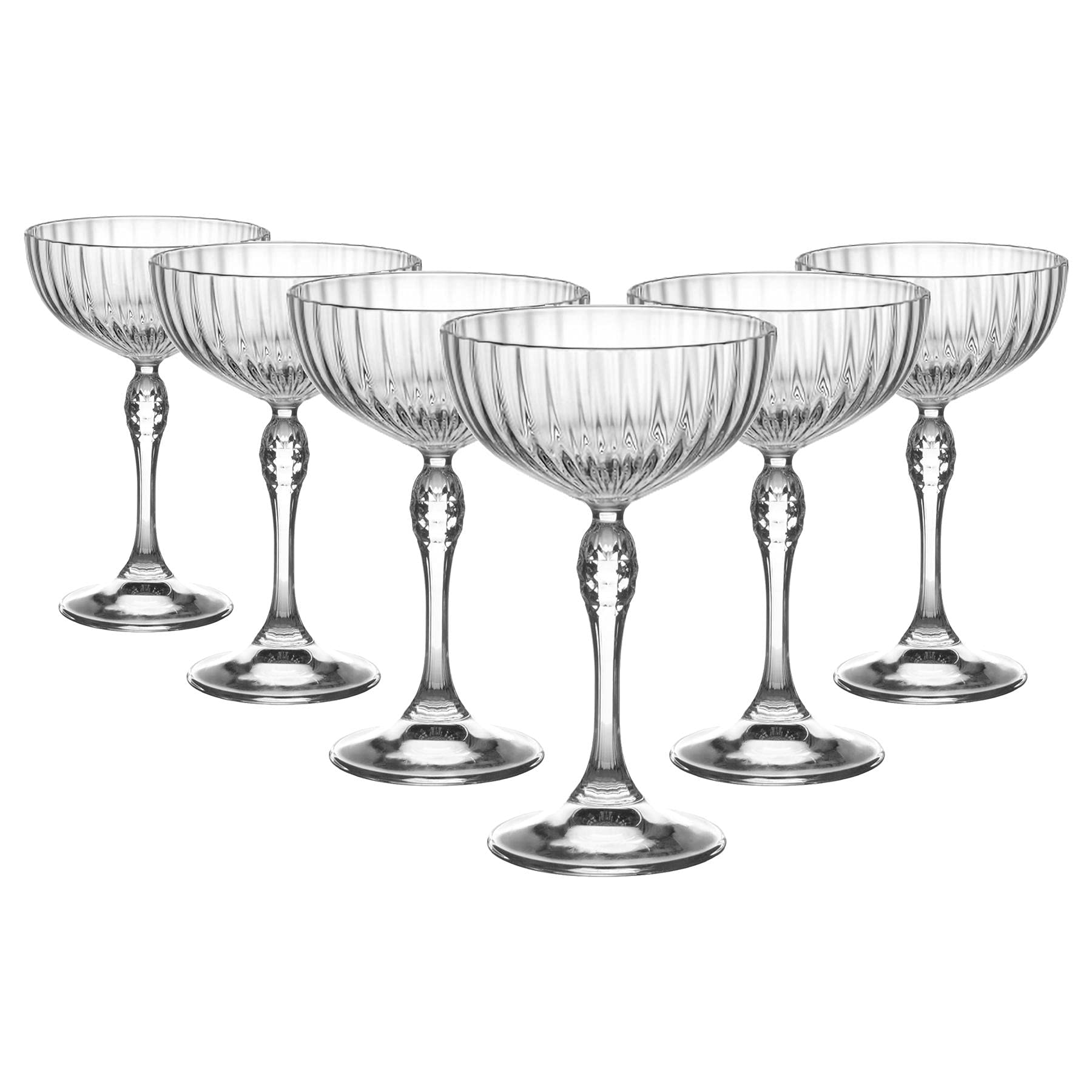 Bormioli Rocco America '20s Champagne Cocktail Saucers - 230ml - Clear - Pack of 6