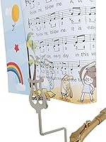 Vista 7 de Clip de hoja con abrazadera de marcha de eufonio plateado accesorio de lira 0.157x0.157 in titular parte musical