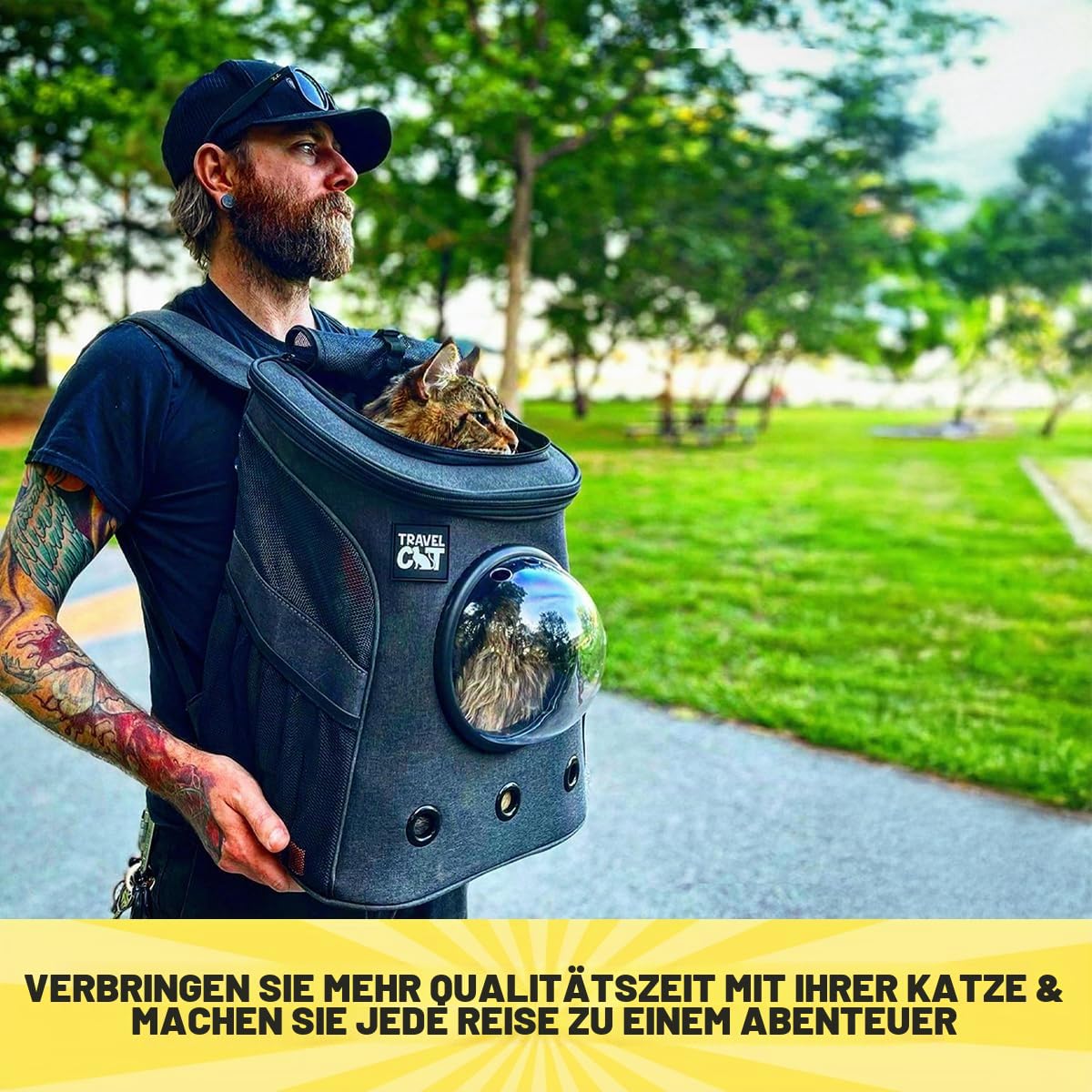 Fat Cat Katze Rucksack Carrier Rucksack – Cat für Katzen von