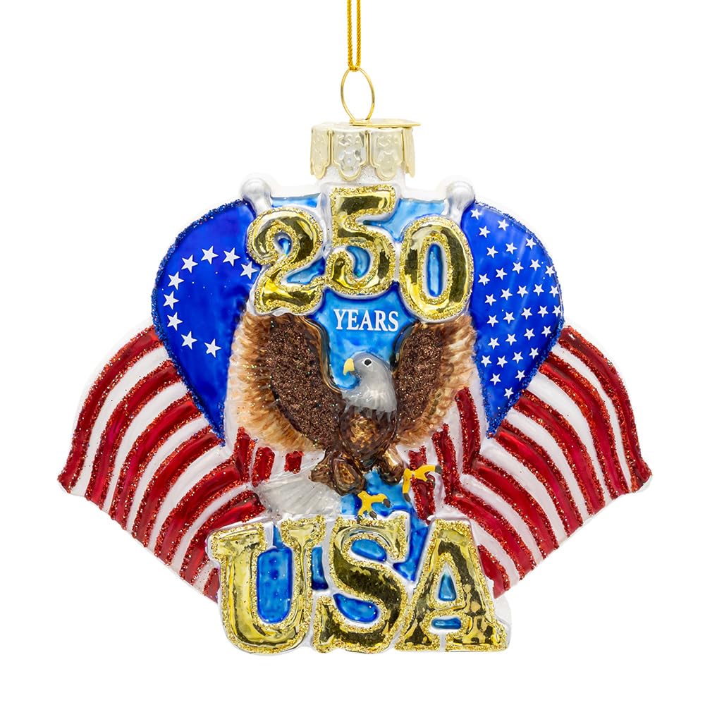 Amazon.com: Kurt S. Adler Glass 250th Anniversary U.S. Flag